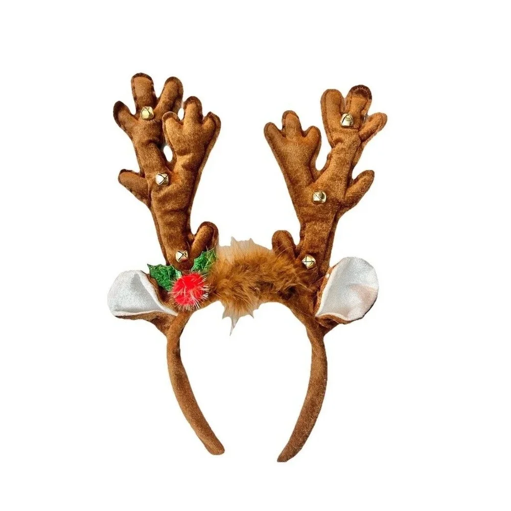 Reindeer Holiday Lighted Headpiece Child-Size Headband Christmas Hair Accessory